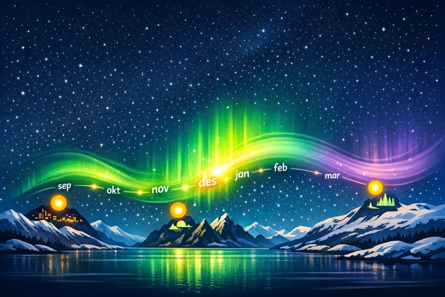 Når bør du bestille for å se nordlyset?
